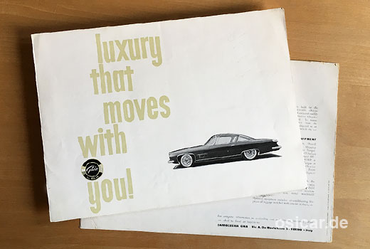 Werbeprospekt, Ghia L 6,4 Coupé. Werbeprospekt, Ghia L 6,4 Coupé.