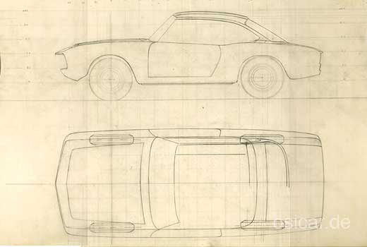 OSI 1200 Coupe, disegno Giovanni Michelotti, 1964